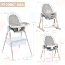 Load image into Gallery viewer, 3 in 1 Convertible Infant Highchair Baby Dining Chair w/Removable Tray Footrest