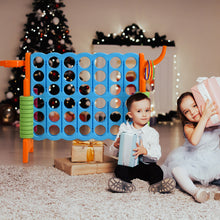 Load image into Gallery viewer, Giant 4 in a Row Game Jumbo Connect 4 Garden Games w/42 Rings Basketball Hoop
