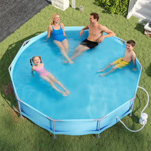 Load image into Gallery viewer, 10/12 Feet Round Outdoor Framed Pool Set with Filter Pump
