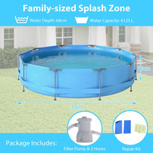 Load image into Gallery viewer, 10/12 Feet Round Outdoor Framed Pool Set with Filter Pump
