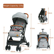 Load image into Gallery viewer, Folding Pushchair with Adjustable Backrest and Footrest
