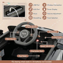 Load image into Gallery viewer, 12V Licensed Bentley Bacalar Kids Ride On Car with Scissor Doors and Lights

