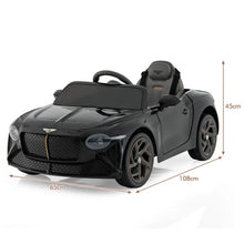 Load image into Gallery viewer, 12V Licensed Bentley Bacalar Kids Ride On Car with Scissor Doors and Lights
