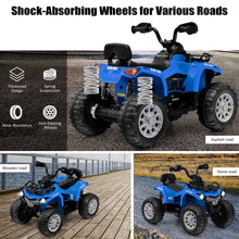 Load image into Gallery viewer, 12V Electric Powered Quad Vehicle with Spring Suspension Oversized Wheels and Storage Basket
