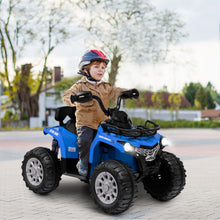 Load image into Gallery viewer, 12V Electric Powered Quad Vehicle with Spring Suspension Oversized Wheels and Storage Basket
