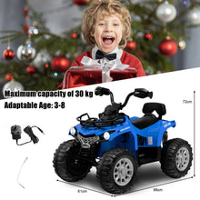 Load image into Gallery viewer, 12V Electric Powered Quad Vehicle with Spring Suspension Oversized Wheels and Storage Basket
