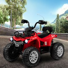 Load image into Gallery viewer, 12V Electric Powered Quad Vehicle with Spring Suspension Oversized Wheels and Storage Basket
