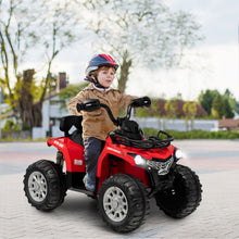 Load image into Gallery viewer, 12V Electric Powered Quad Vehicle with Spring Suspension Oversized Wheels and Storage Basket

