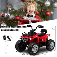 Load image into Gallery viewer, 12V Electric Powered Quad Vehicle with Spring Suspension Oversized Wheels and Storage Basket
