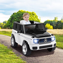 Load image into Gallery viewer, Kids Ride on Car, 12V Licensed Mercedes Benz Toy Car with Remote Control, Music, Horn, Lights, USB
