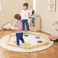 Load image into Gallery viewer, 12 Pcs Kids Wooden Balance Beam with Colorful Steeping Stones
