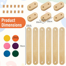 Load image into Gallery viewer, 12 Pcs Kids Wooden Balance Beam with Colorful Steeping Stones
