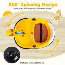 Load image into Gallery viewer, 12V Bumper Car Giraffe Toddler 360° Spinning Ride on Toy
