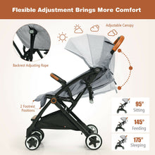 Load image into Gallery viewer, Folding Pushchair with Adjustable Backrest and Footrest
