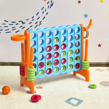 Load image into Gallery viewer, Giant 4 in a Row Game Jumbo Connect 4 Garden Games w/42 Rings Basketball Hoop
