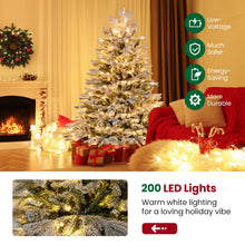 Load image into Gallery viewer, Pre-Lit Artificial Christmas Tree with PE PVC Branch Tips and Warm White LED Lights
