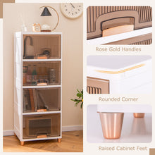 Load image into Gallery viewer, 4-Tier Storage Bins Stackable Storage Containers with Magnetic Doors
