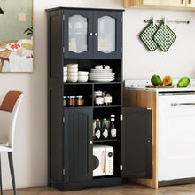 Load image into Gallery viewer, 148cm Tall Bathroom Cabinet Storage Cabinet with Glass Doors
