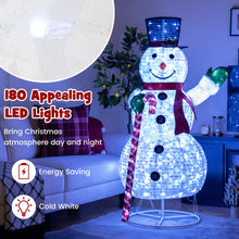 Load image into Gallery viewer, 150 cm Large White Pre-lit Lighted Snowman Christmas Decoration
