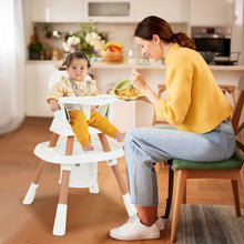 Load image into Gallery viewer, 16-in-1 Convertible Baby High Chair with Removable Tray and 5-Point Harness
