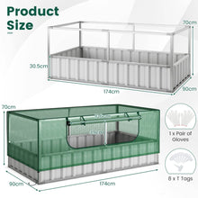 Load image into Gallery viewer, 174 x 90 x 70 cm Galvanized Raised Garden Bed with Cover
