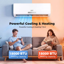 Load image into Gallery viewer, 18000 BTU Mini Split Air Conditioner &amp; Heater A++ Energy Efficient Inverter Split AC
