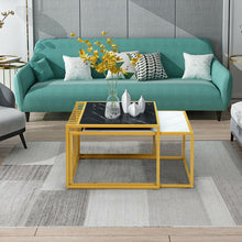 Load image into Gallery viewer, Modern Coffee Nesting Table Set Waterproof Faux Marble
