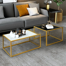 Load image into Gallery viewer, Modern Coffee Nesting Table Set Waterproof Faux Marble
