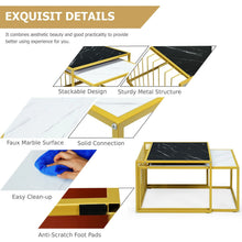 Load image into Gallery viewer, Modern Coffee Nesting Table Set Waterproof Faux Marble

