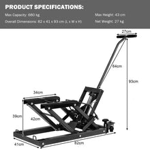 Load image into Gallery viewer, Costway 1500 LBS Hydraulic Motorcycle/ATV Jack Lift Hoist Jacks Black

