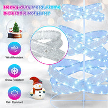 Load image into Gallery viewer, 210 cm Outdoor Spiral Pre-lit Christmas Tree with Collapsible Color Lights
