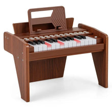 Load image into Gallery viewer, 25 Lighted Keys Kids Piano Keyboard Mini Digital Piano Wooden Toy
