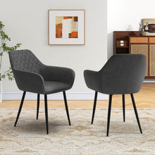 Load image into Gallery viewer, Set of 2 Leisure Dining Chair Upholstered with Curved Backrest
