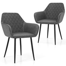 Load image into Gallery viewer, Set of 2 Leisure Dining Chair Upholstered with Curved Backrest
