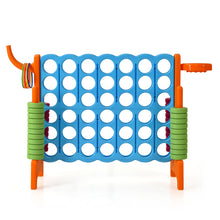 Load image into Gallery viewer, Giant 4 in a Row Game Jumbo Connect 4 Garden Games w/42 Rings Basketball Hoop
