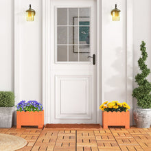 Load image into Gallery viewer, 2 Pack Rectangular Planter Box HDPE Flower Pot with Drainage Gaps
