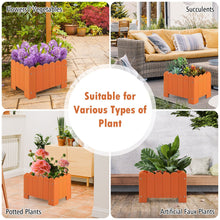 Load image into Gallery viewer, 2 Pack Rectangular Planter Box HDPE Flower Pot with Drainage Gaps
