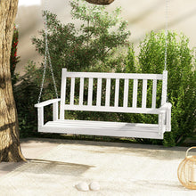 Load image into Gallery viewer, 2 Person Wooden Outdoor Porch Swing with Adjustable Upper Chains
