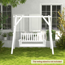 Load image into Gallery viewer, 2 Person Wooden Outdoor Porch Swing with Adjustable Upper Chains
