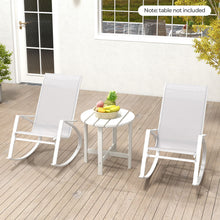 Load image into Gallery viewer, 2 Pieces Patio Rocking Chairs with Ergonomic Backrest and Safe Stoppers
