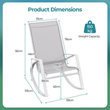 Load image into Gallery viewer, 2 Pieces Patio Rocking Chairs with Ergonomic Backrest and Safe Stoppers
