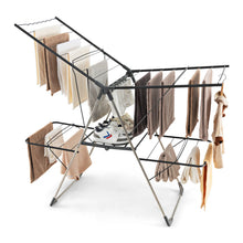 Load image into Gallery viewer, 2-Tier Foldable Clothing Laundry Rack with 33 Drying Rails
