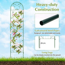 Load image into Gallery viewer, 2 Pack Metal Garden Trellis for Climbing Plants Vegetables and Roses
