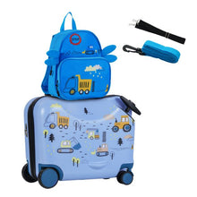 Load image into Gallery viewer, 2 Pieces Kids Luggage Set with Spinner Wheels and Anti-Lose Rope
