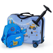 Load image into Gallery viewer, 2 Pieces Kids Luggage Set with Spinner Wheels and Anti-Lose Rope
