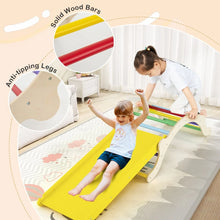 Load image into Gallery viewer, 3-In-1 Wooden Climber with Ramp Toddler Climber Arch

