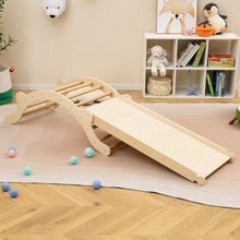 Load image into Gallery viewer, 3-In-1 Wooden Climber with Ramp Toddler Climber Arch
