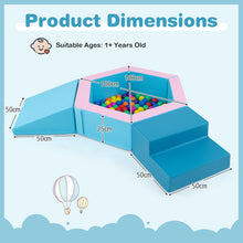 Load image into Gallery viewer, 3-Piece Baby Foam Climbing Blocks Set with Ball Pit and Balls
