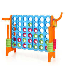 Load image into Gallery viewer, Giant 4 in a Row Game Jumbo Connect 4 Garden Games w/42 Rings Basketball Hoop
