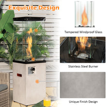 Load image into Gallery viewer, 41,000 BTU Propane Patio Heater Rolling Glass Tube Standing Gas Heater w/ Cover
